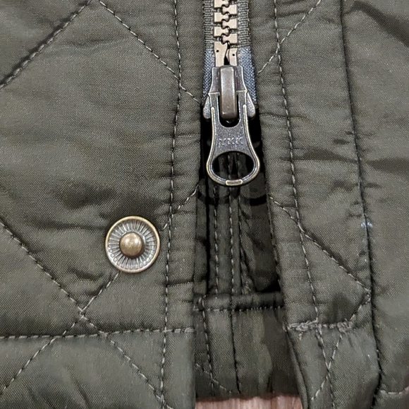 Mens Barbour "Ashby" Quilted Coat Olive Green - Picture 3 of 7